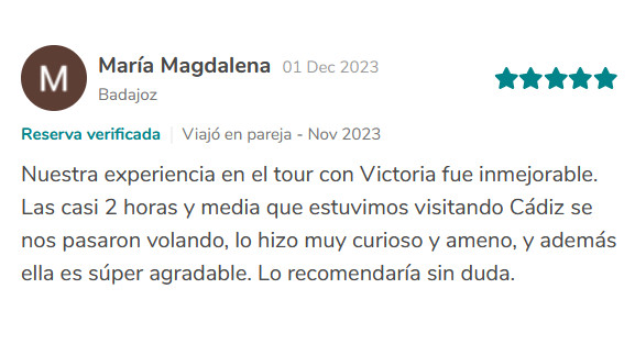 opinion reseña tour cadiz historico free guia oficial acreditada ruta paseo